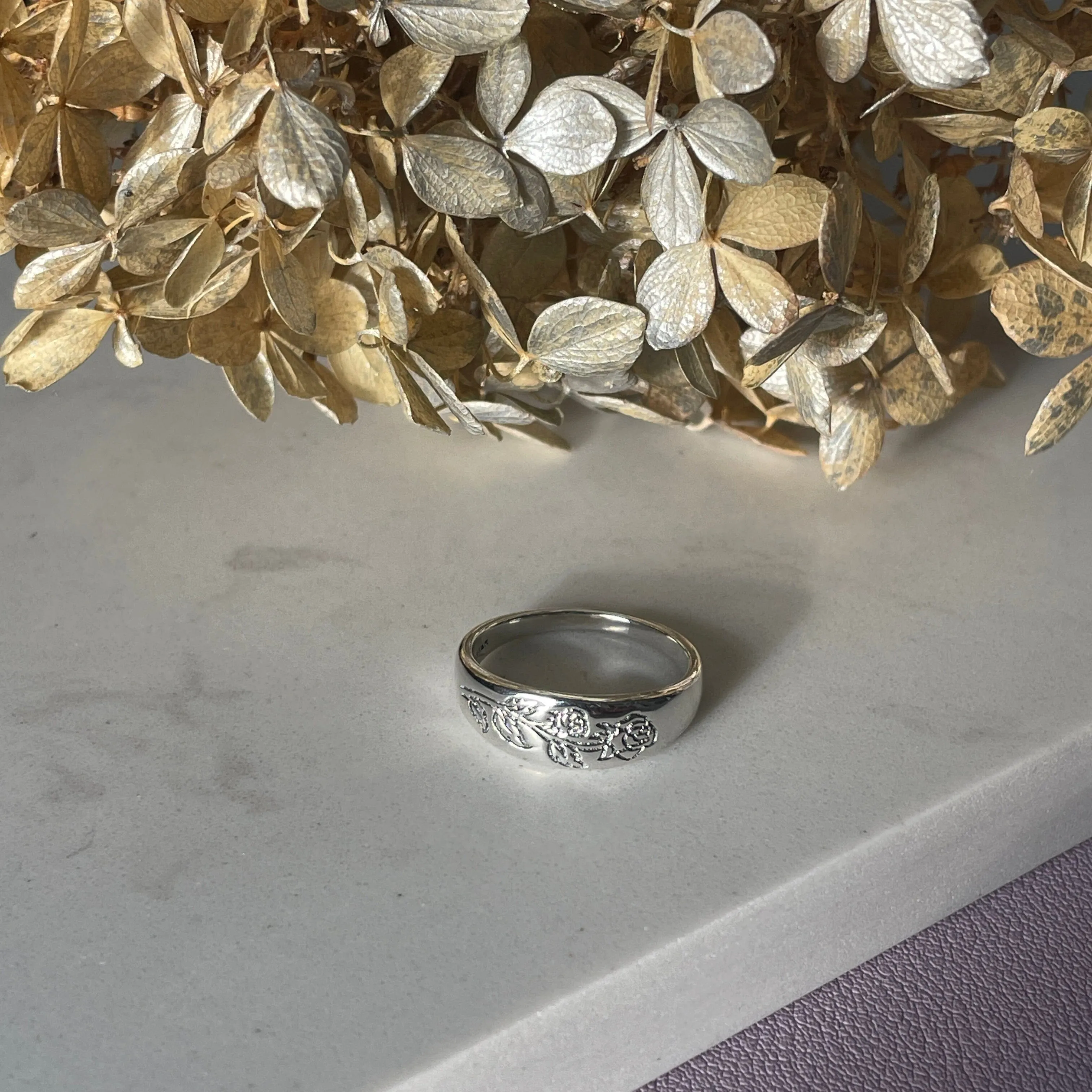 Etched Rose Ring