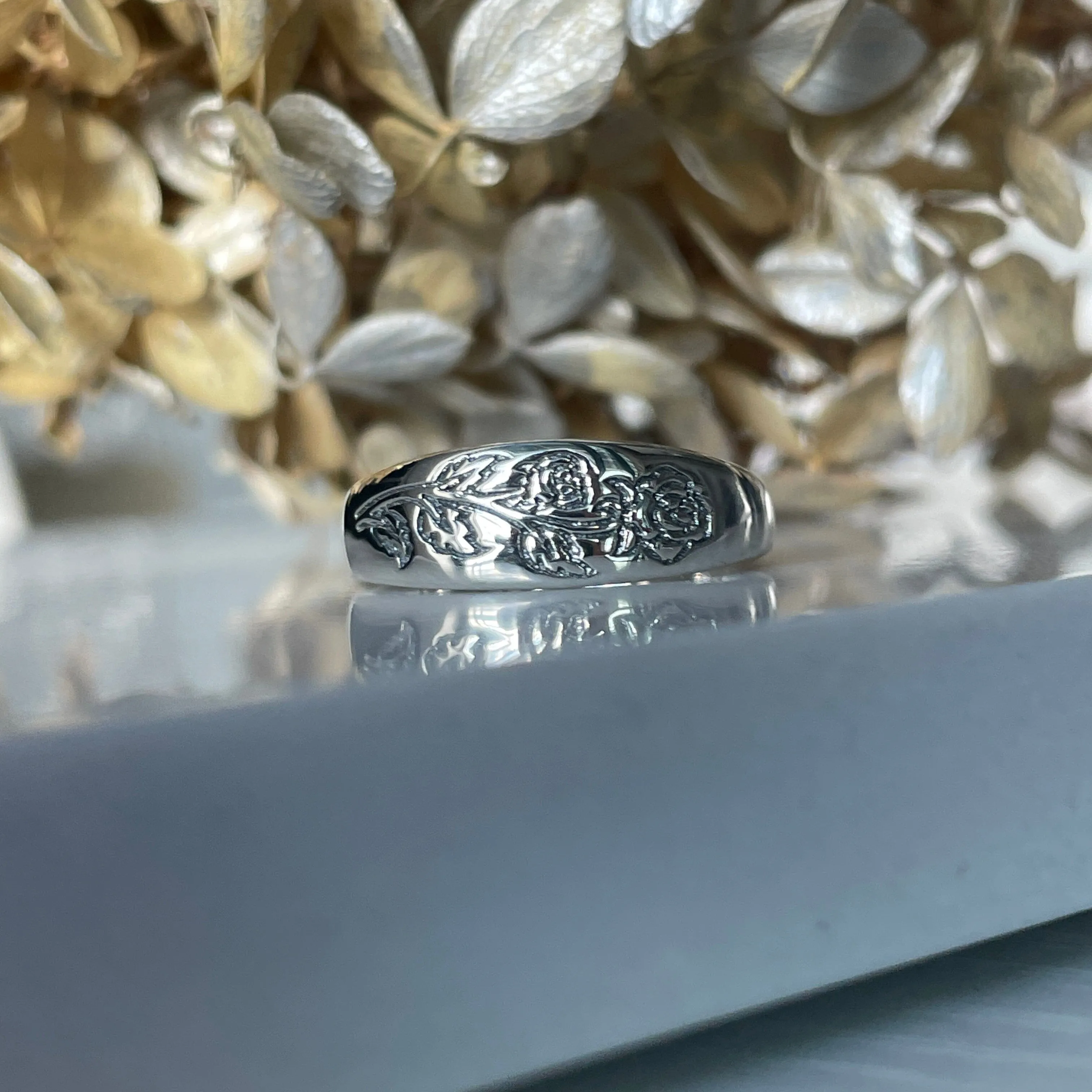 Etched Rose Ring