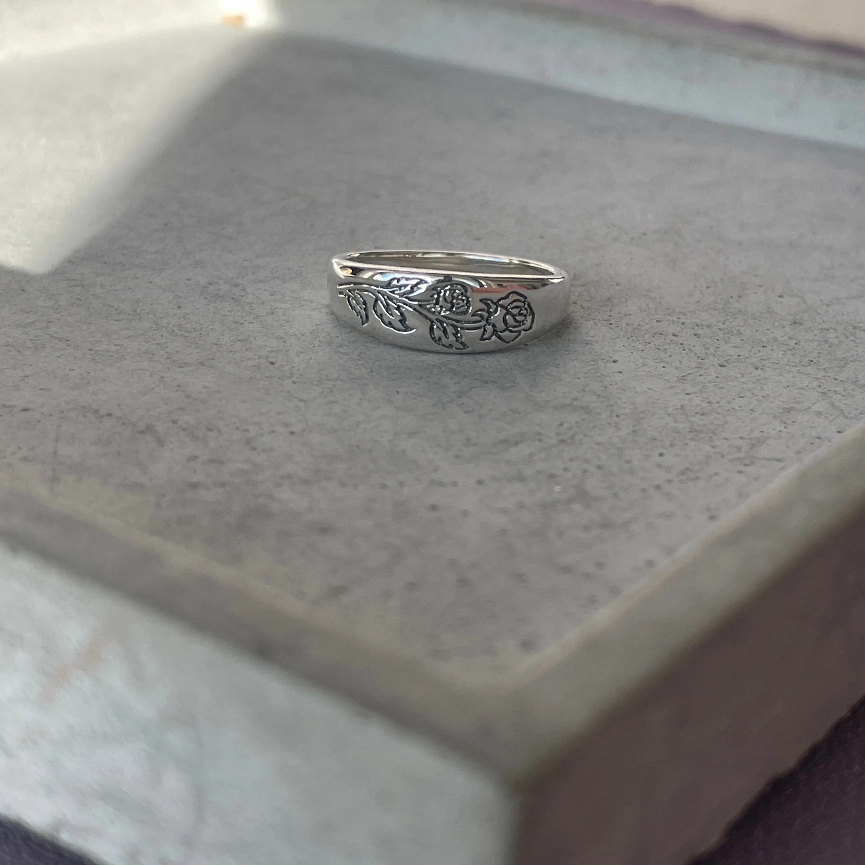 Etched Rose Ring