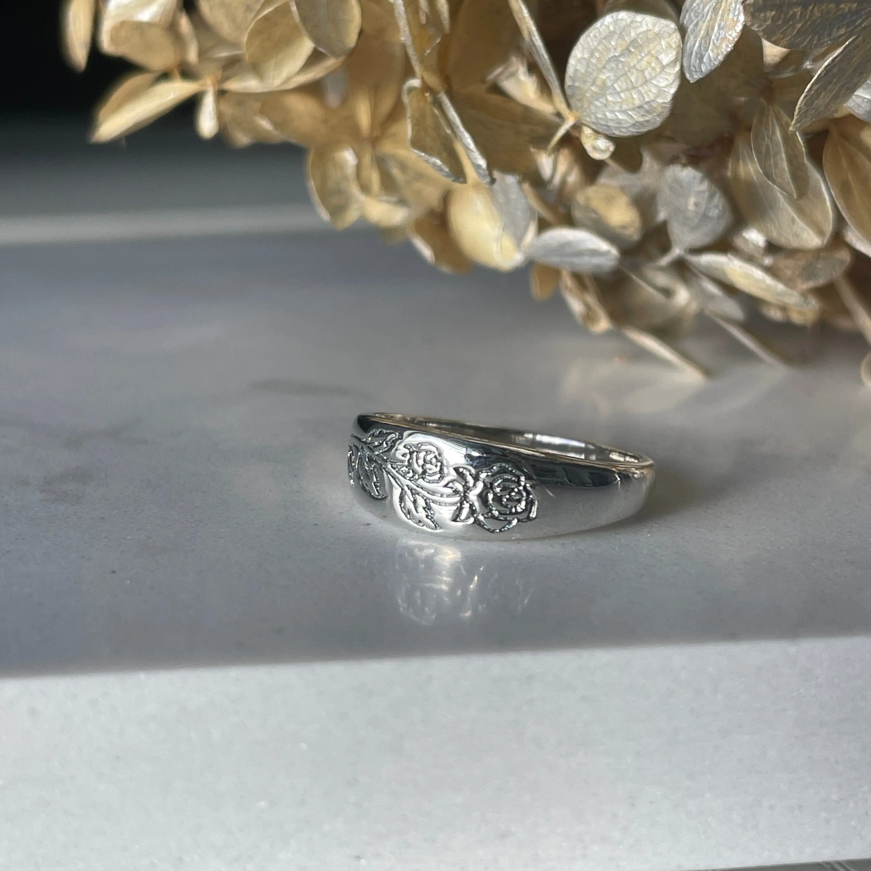 Etched Rose Ring