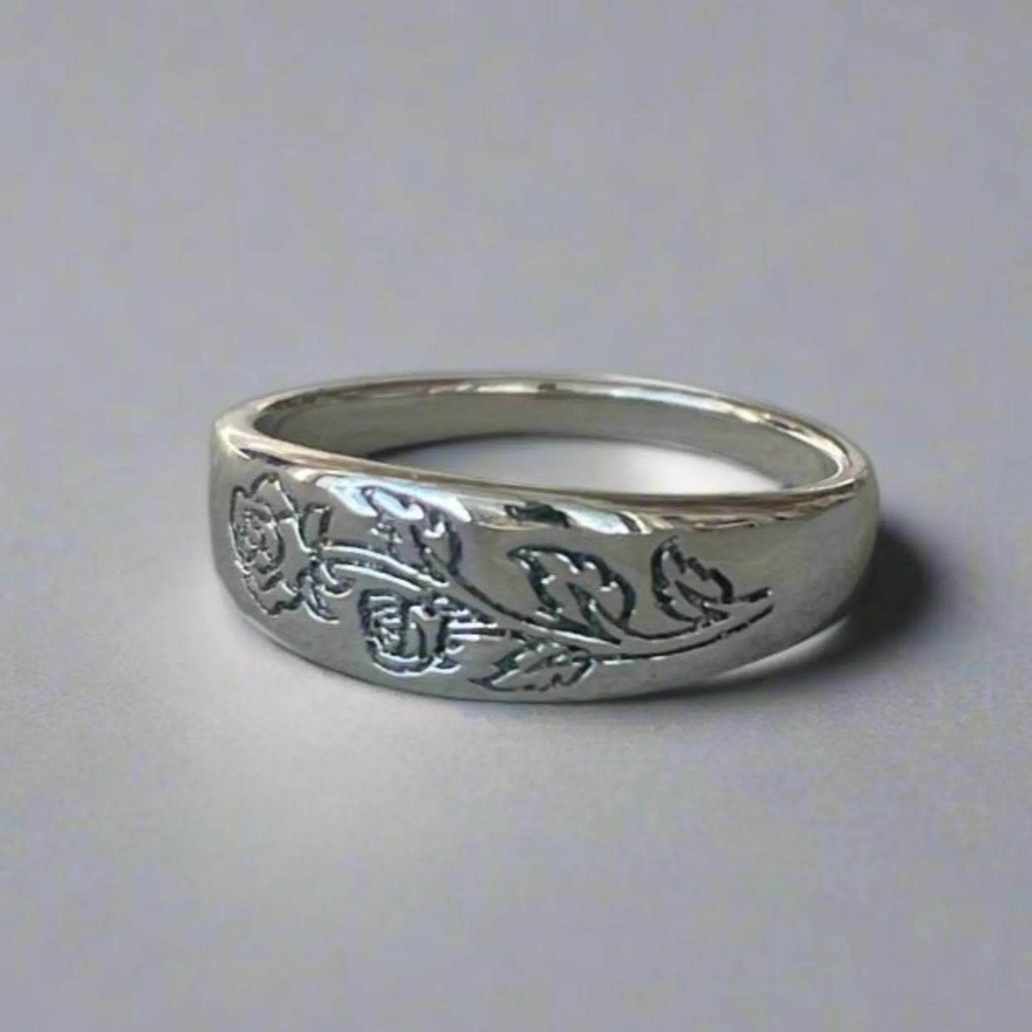 Etched Rose Ring