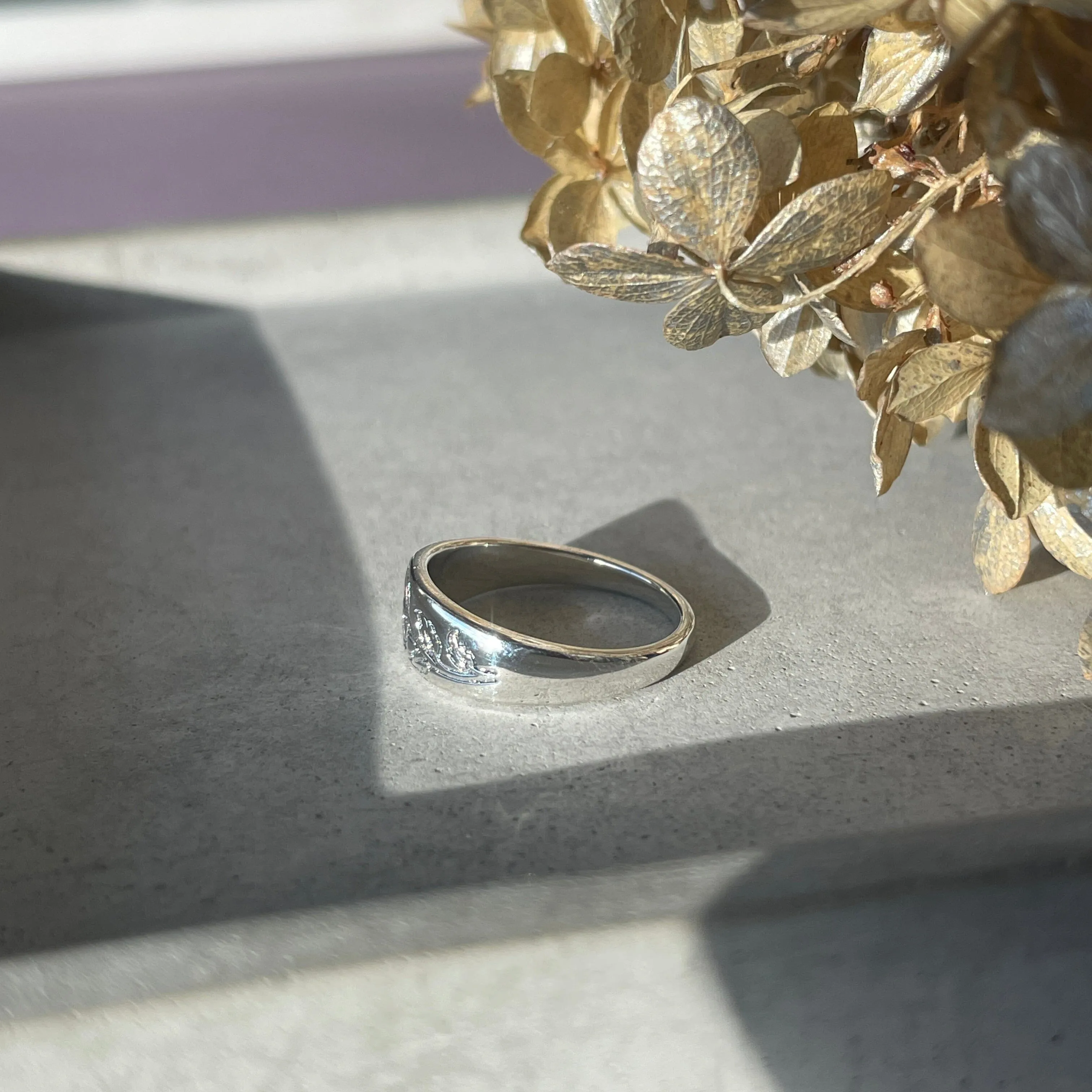 Etched Rose Ring