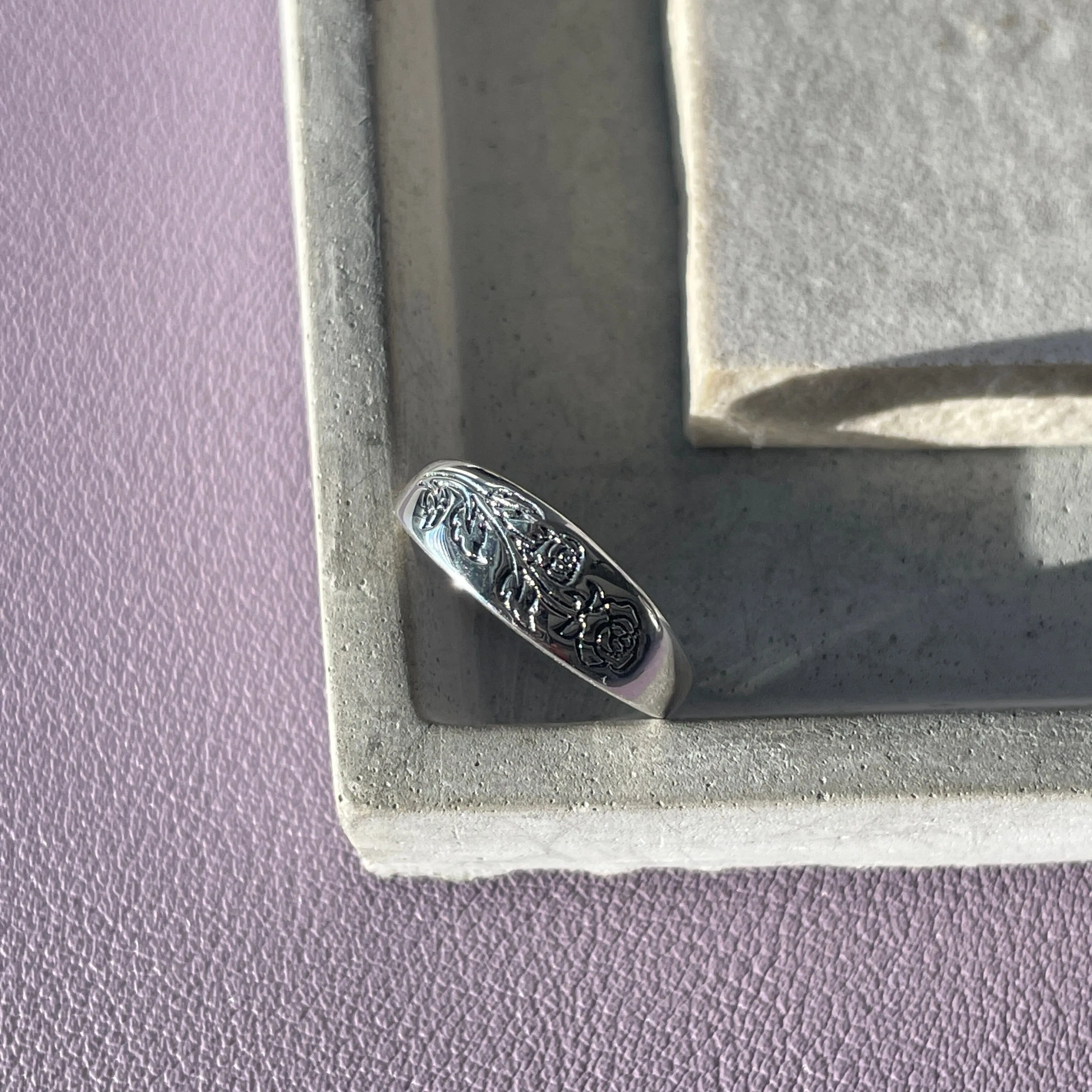 Etched Rose Ring