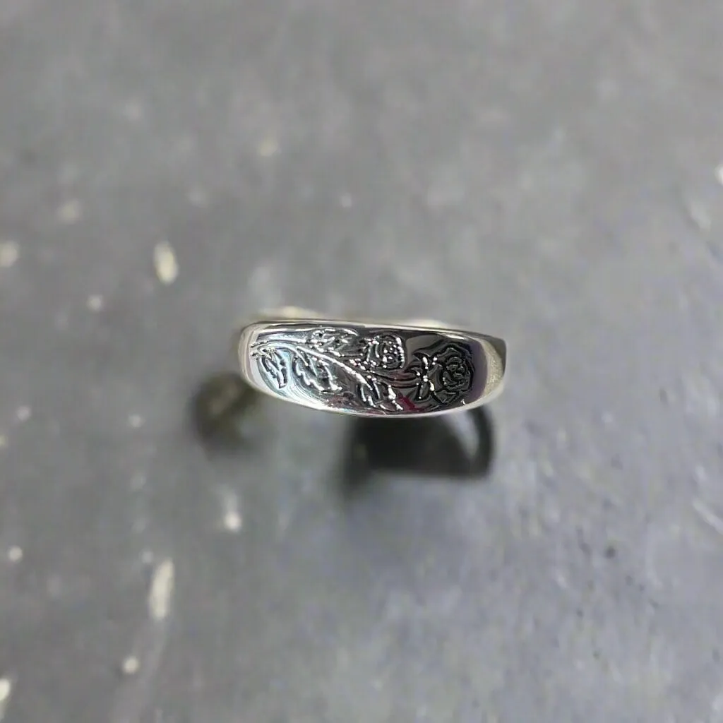 Etched Rose Ring