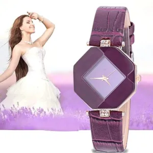 Glamorous Geometric Gem-Cut Women's Watch