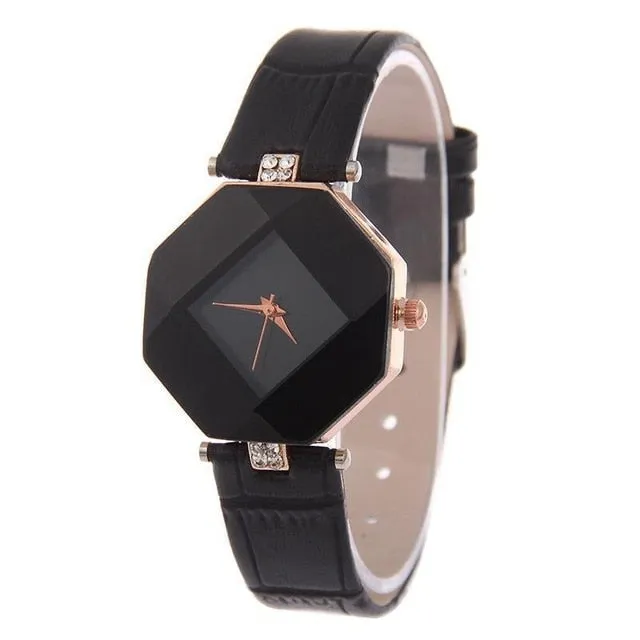 Glamorous Geometric Gem-Cut Women's Watch