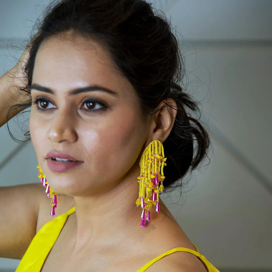 Helen Earrings - Yellow