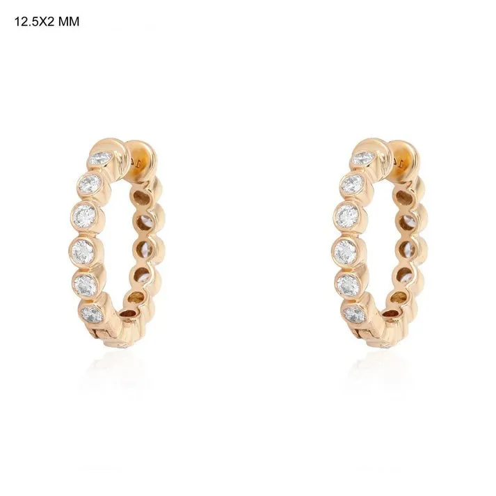 Romantic Bliss Hoops Diamond Earrings