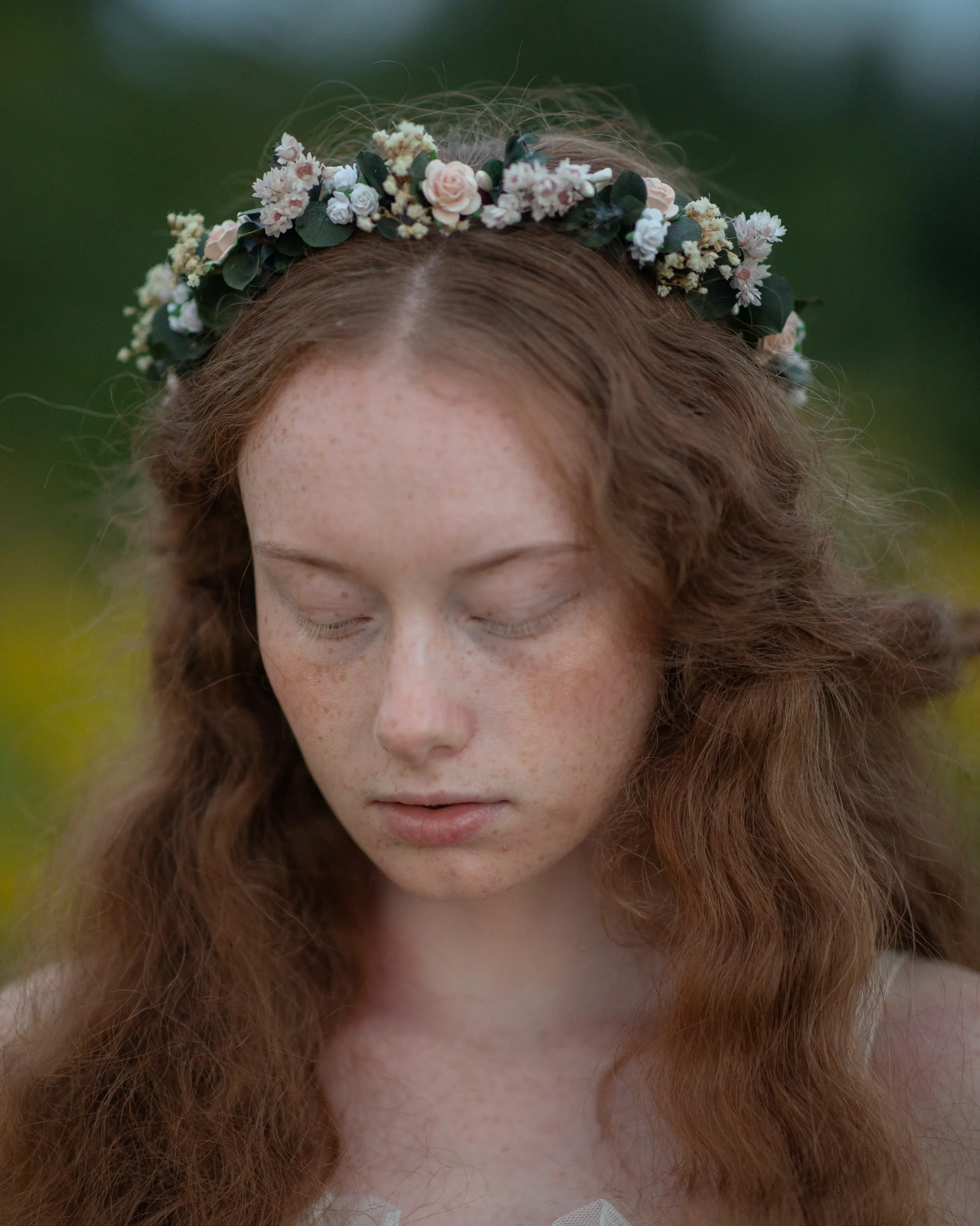 Romantic eucalyptus half wreath