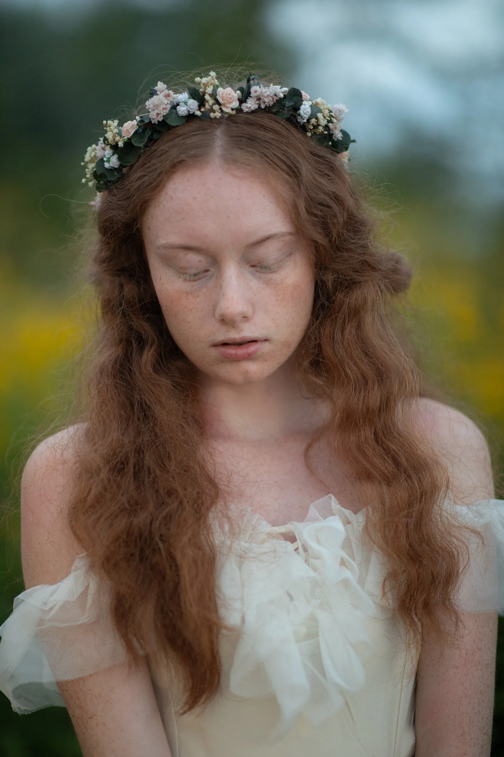 Romantic eucalyptus half wreath