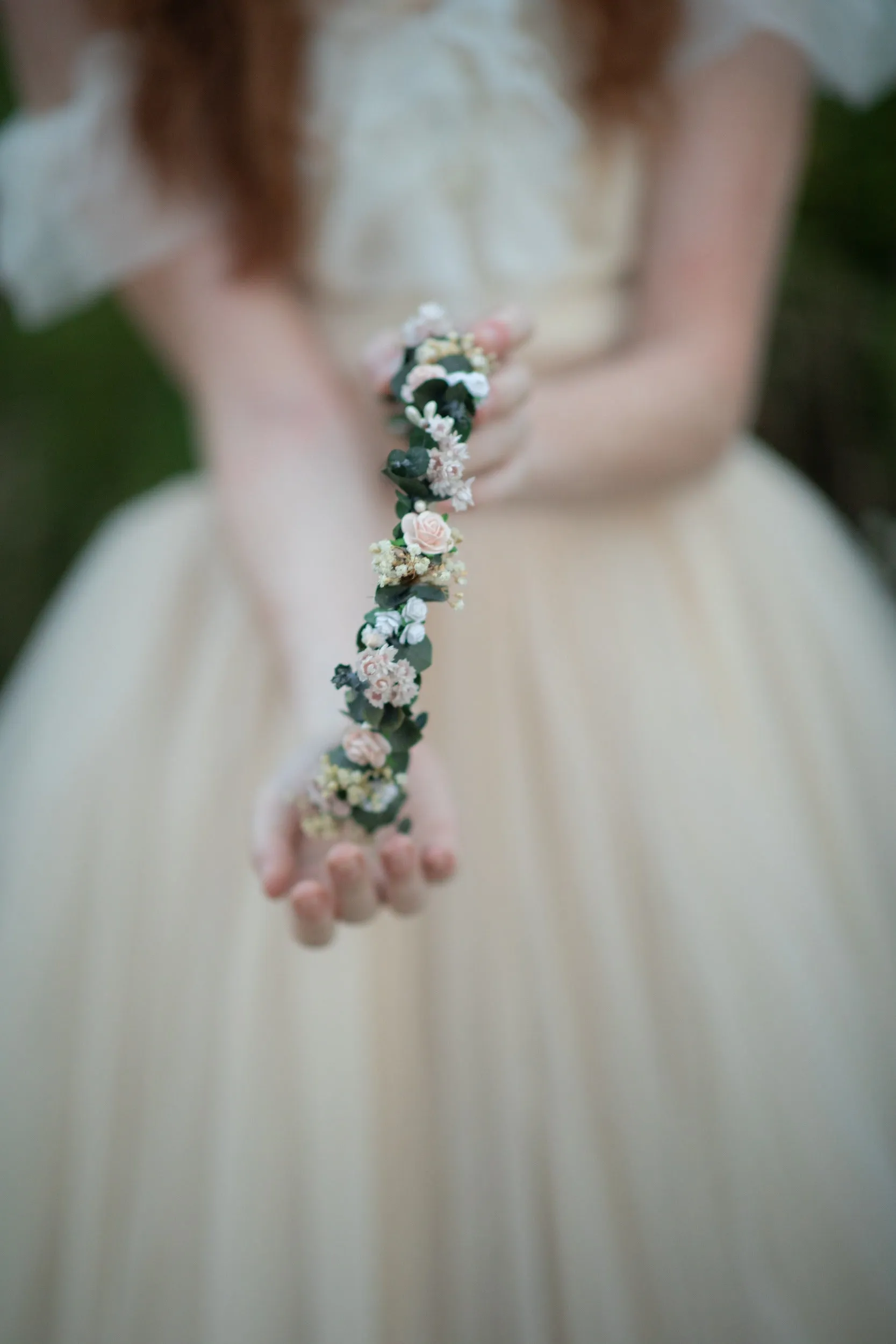 Romantic eucalyptus half wreath