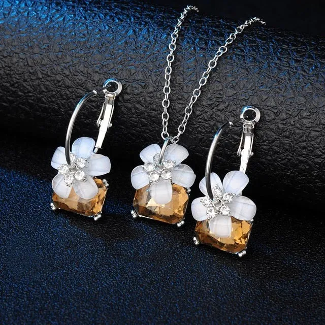 Romantic Flower Jewelry Set
