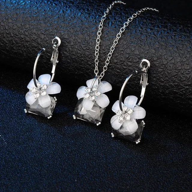 Romantic Flower Jewelry Set