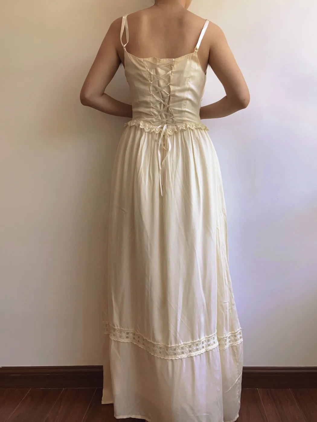 Romantic Lace-up Strap Dress