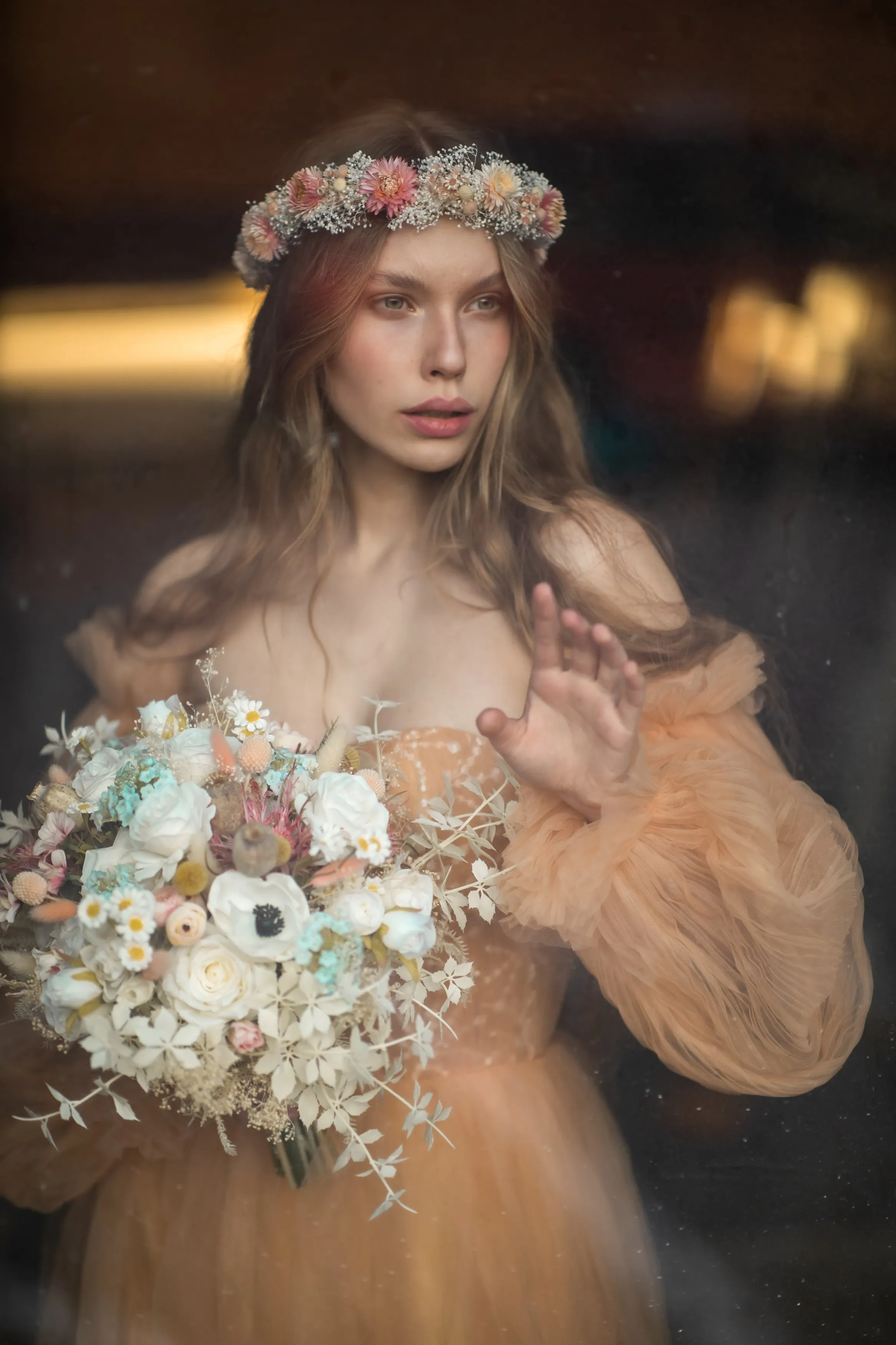 Romantic meadow wedding bouquet