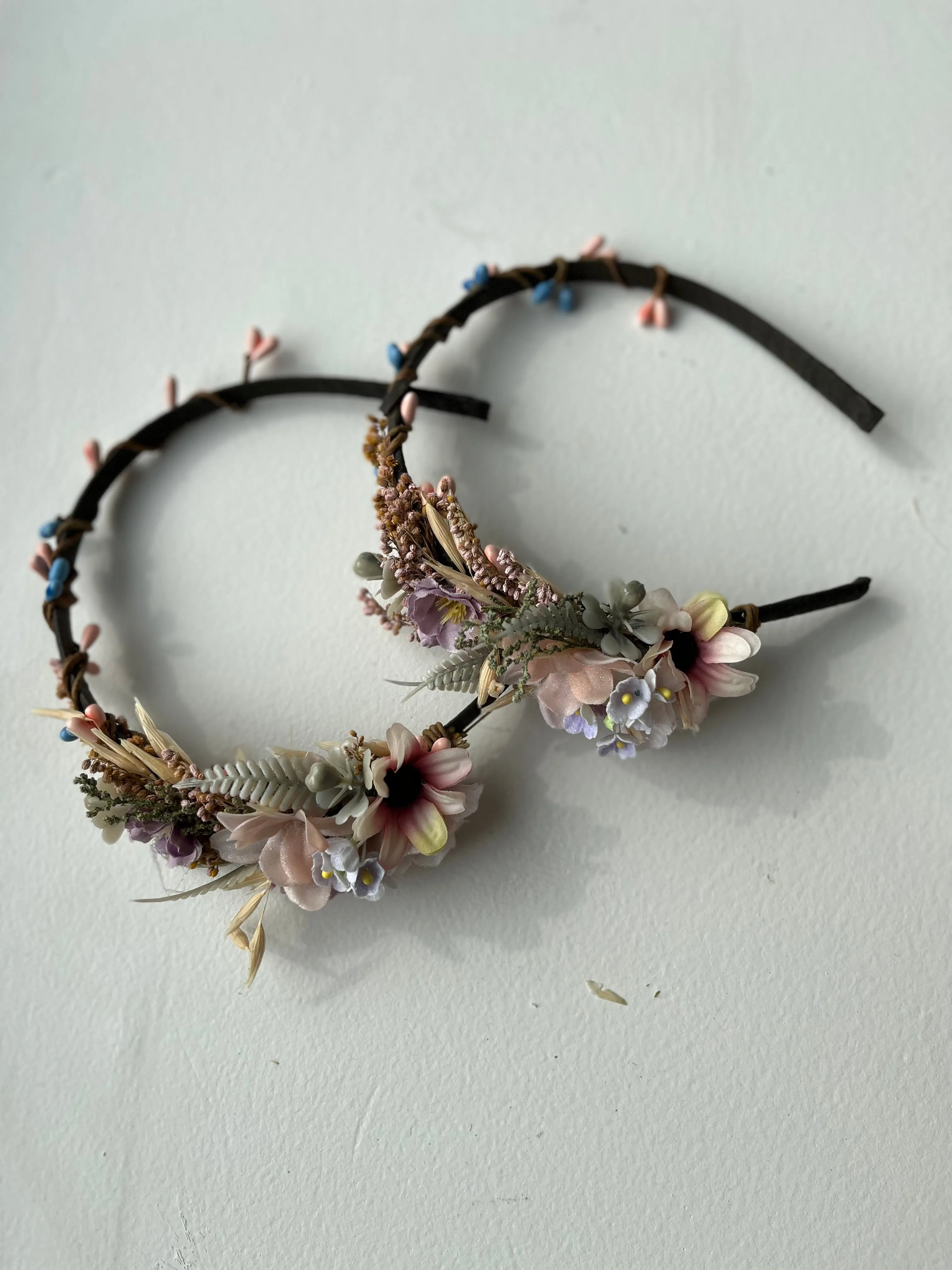 Romantic pastel flower headband