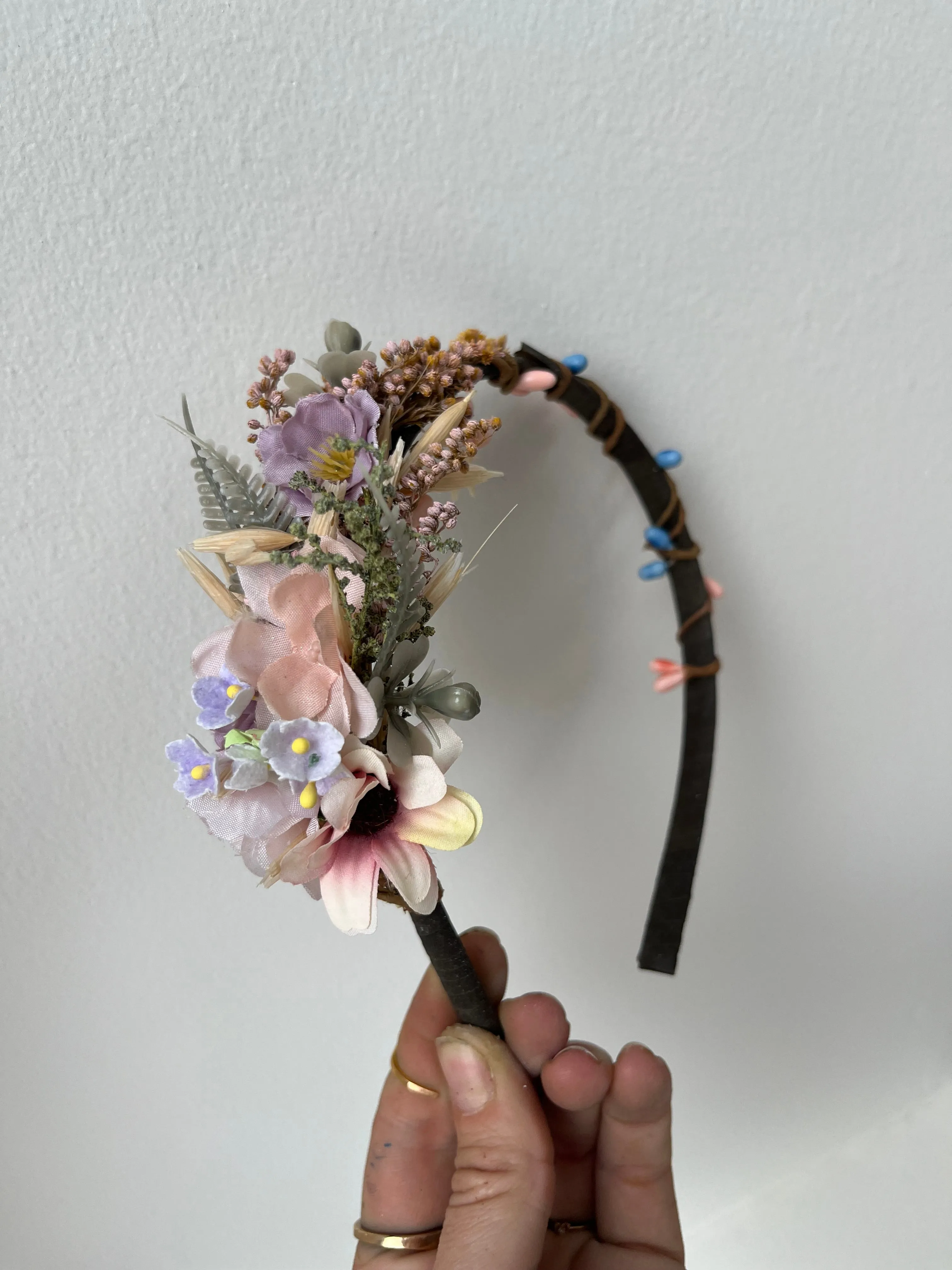 Romantic pastel flower headband