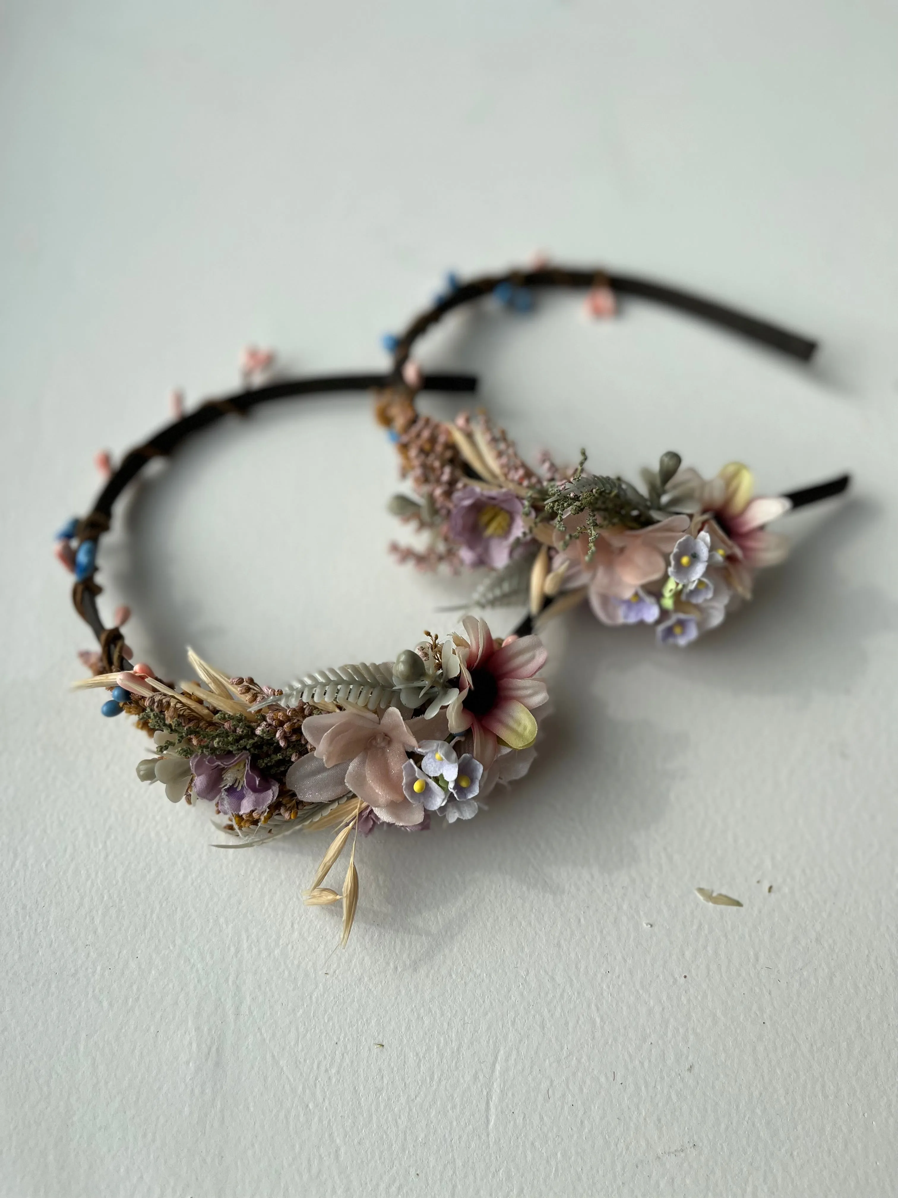 Romantic pastel flower headband