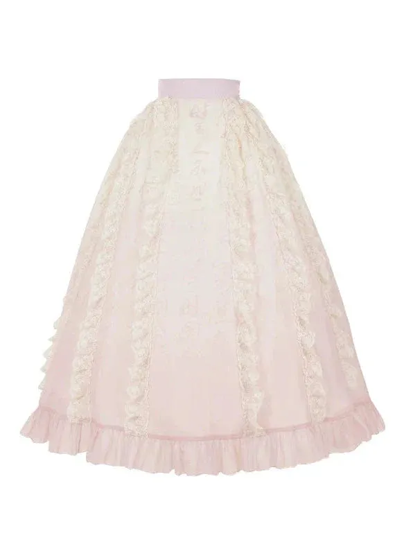 Top Skirt Apron Shawl China Romantic Ribbon Lace Embroidery