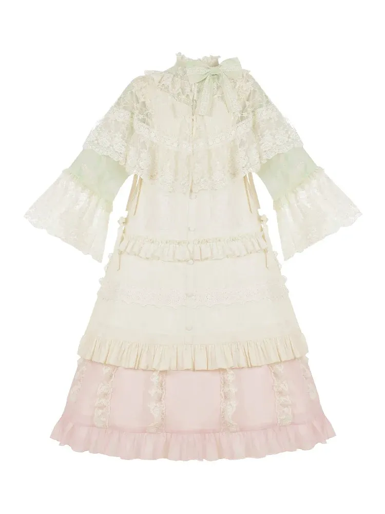 Top Skirt Apron Shawl China Romantic Ribbon Lace Embroidery