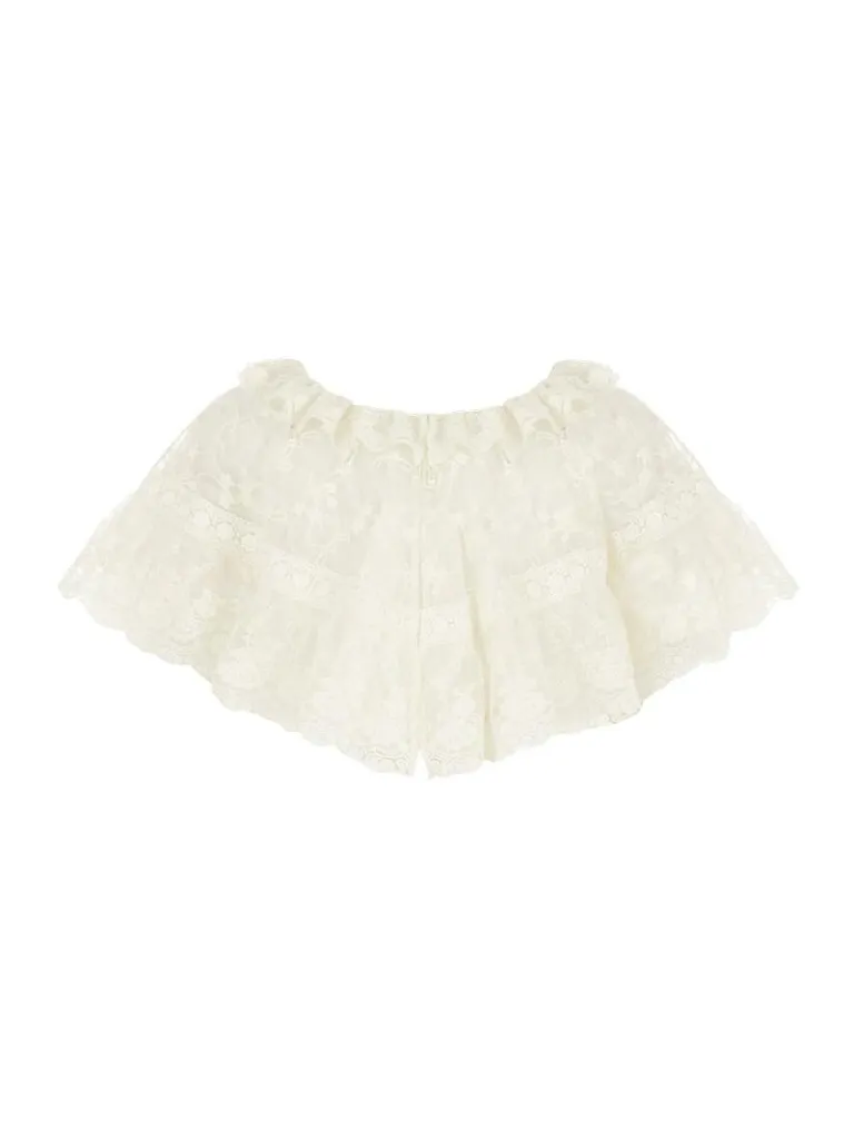 Top Skirt Apron Shawl China Romantic Ribbon Lace Embroidery