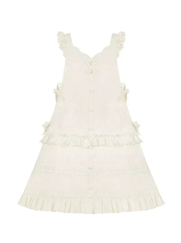 Top Skirt Apron Shawl China Romantic Ribbon Lace Embroidery