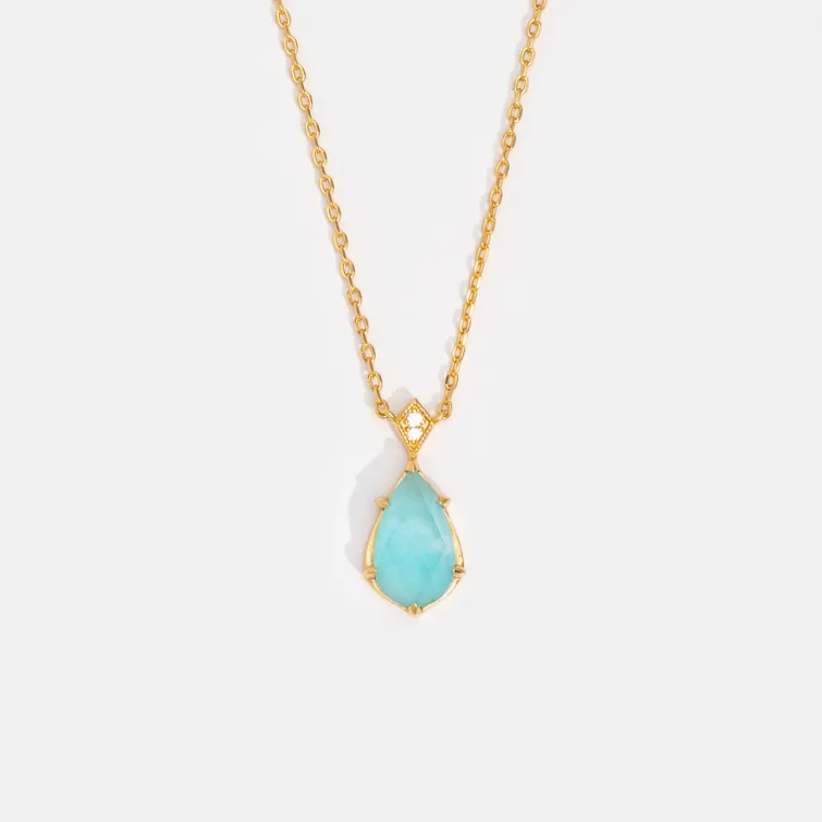 Vintage Amazonite Crystal Necklace