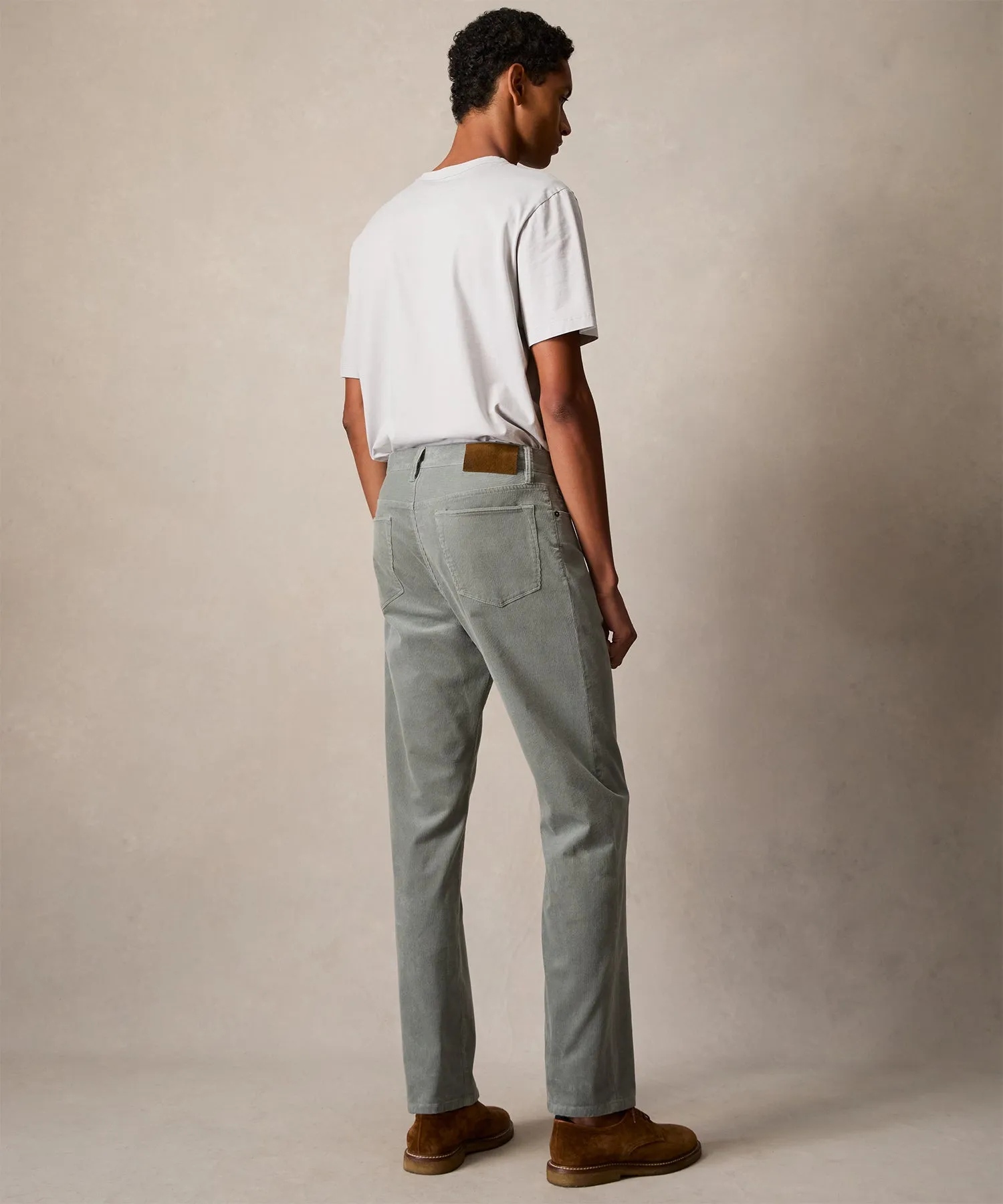 Vintage Straight Fit 5-Pocket Corduroy Pant in Soft Sage